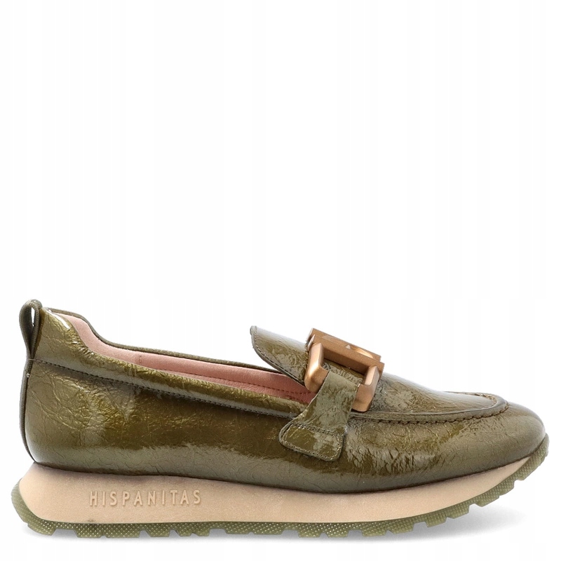 Španělské lakované polobotky Hispanitas HI254386 Khaki 40