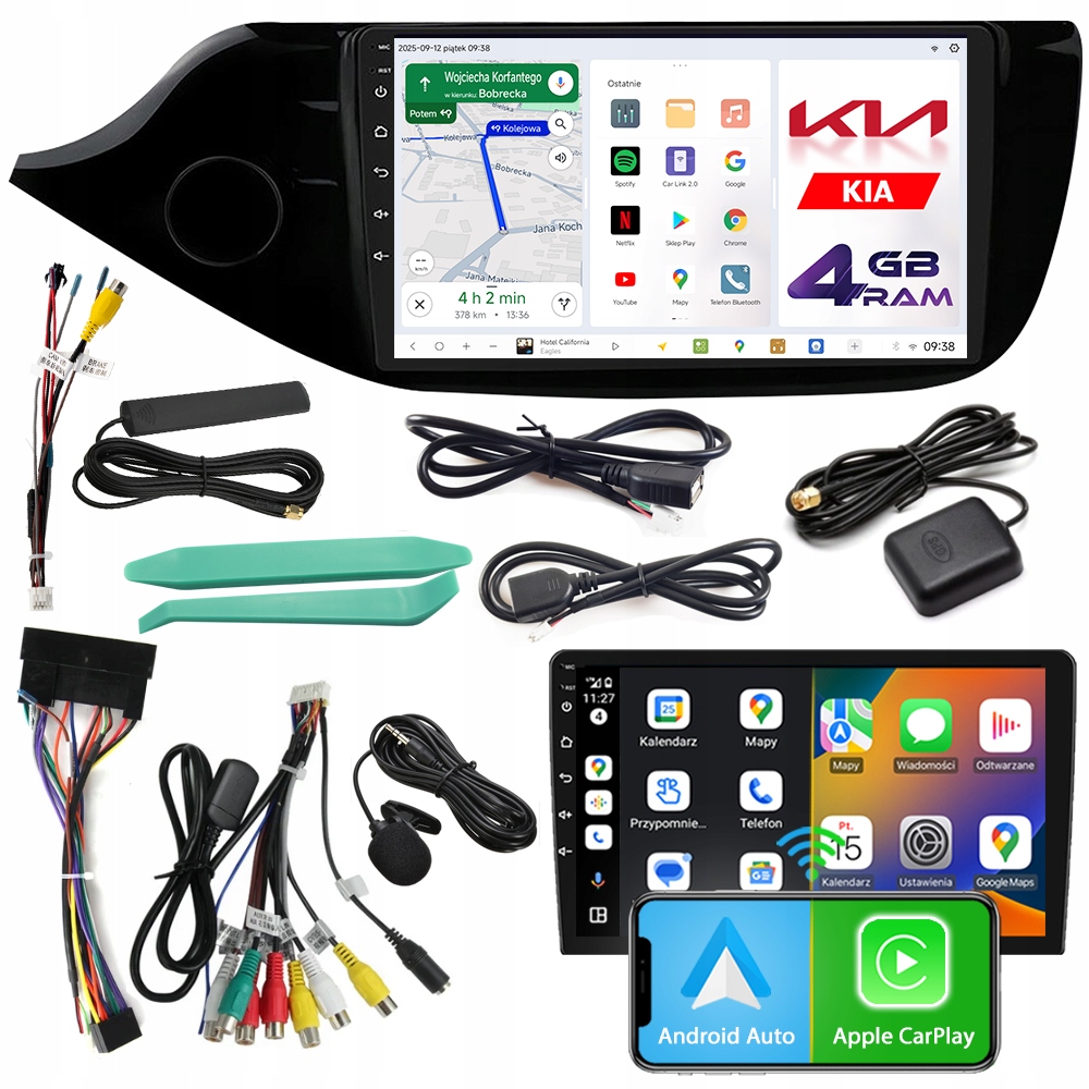 Autorádio Ncs D9 Kia Ceed 2 II 2012-2018 Android Navigace 4GB Lte