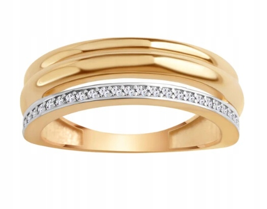 Złoty Pierścionek z Cyrkoniami r18 PX19642 Verona Jewellery