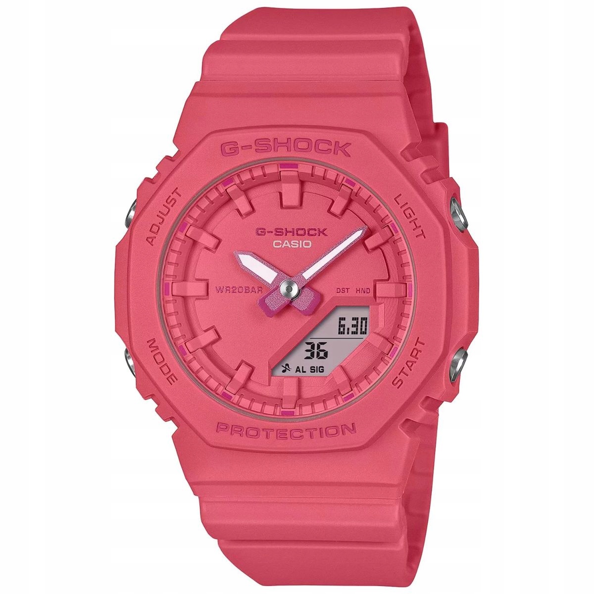 Růžové dámské hodinky Casio G-shock GMA-P2100-4AER