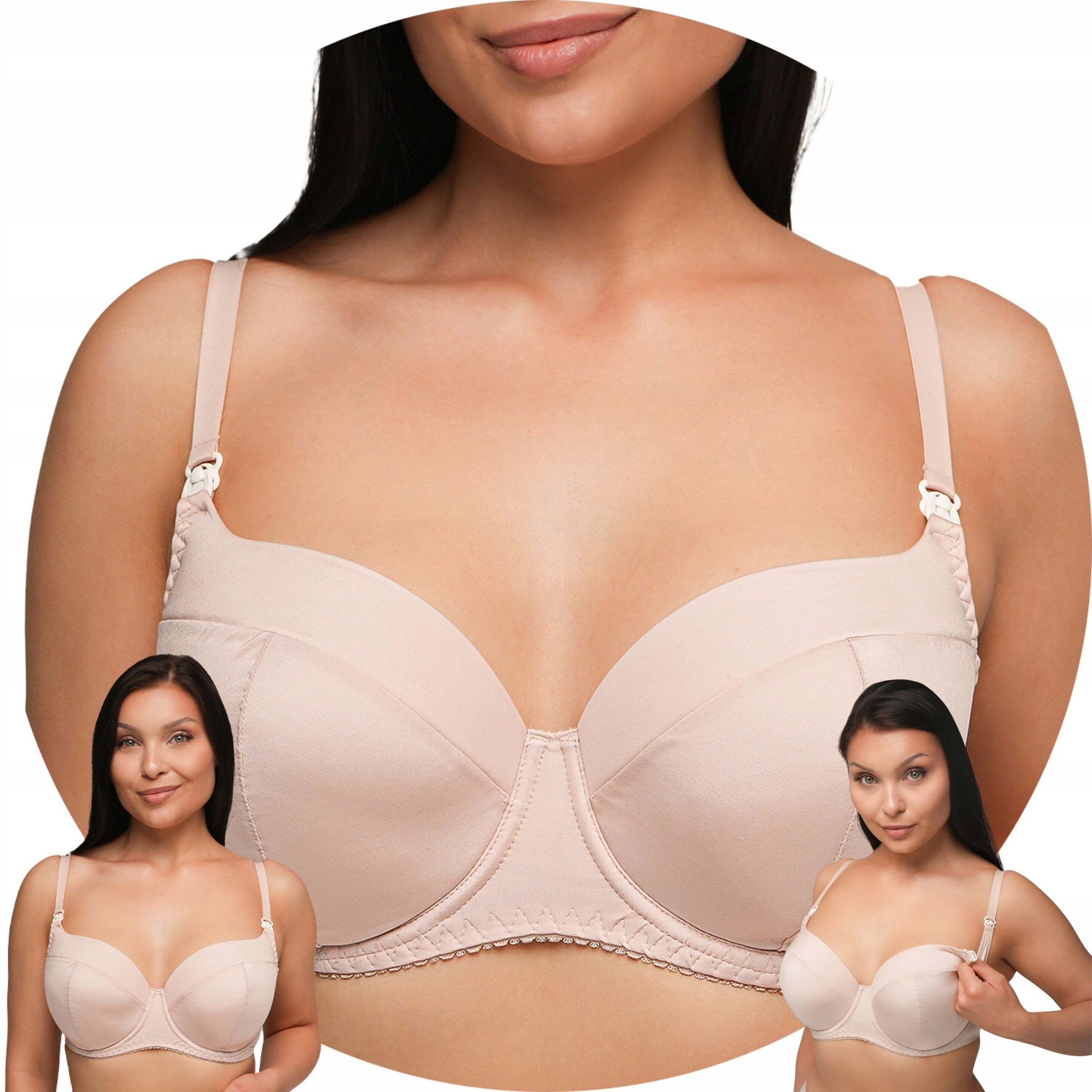 Ava 2203 Mama beige hladká béžová Vyztužená podprsenka 75G Na Kojení