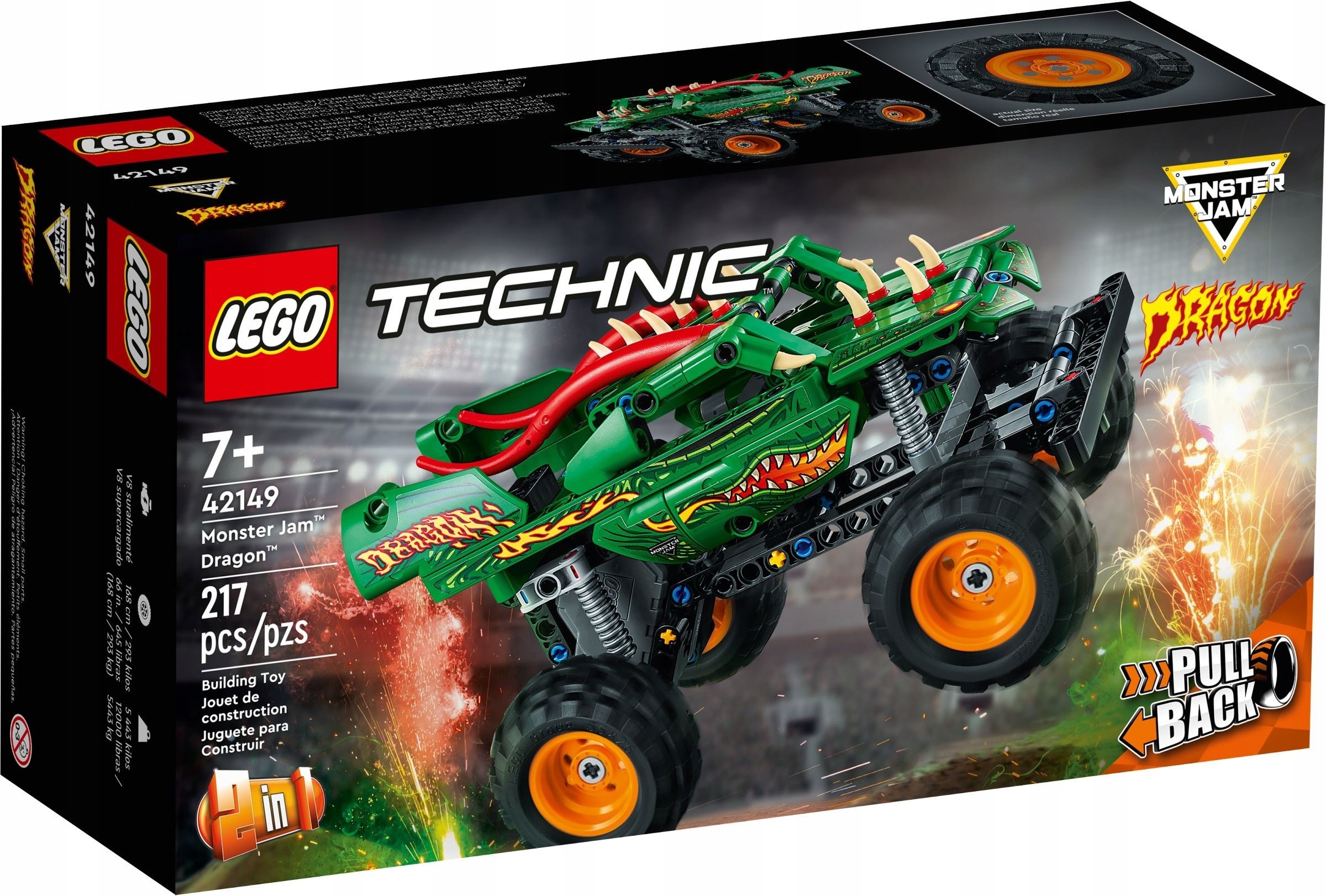 

Lego Technic Monster Jam Dragon 42149