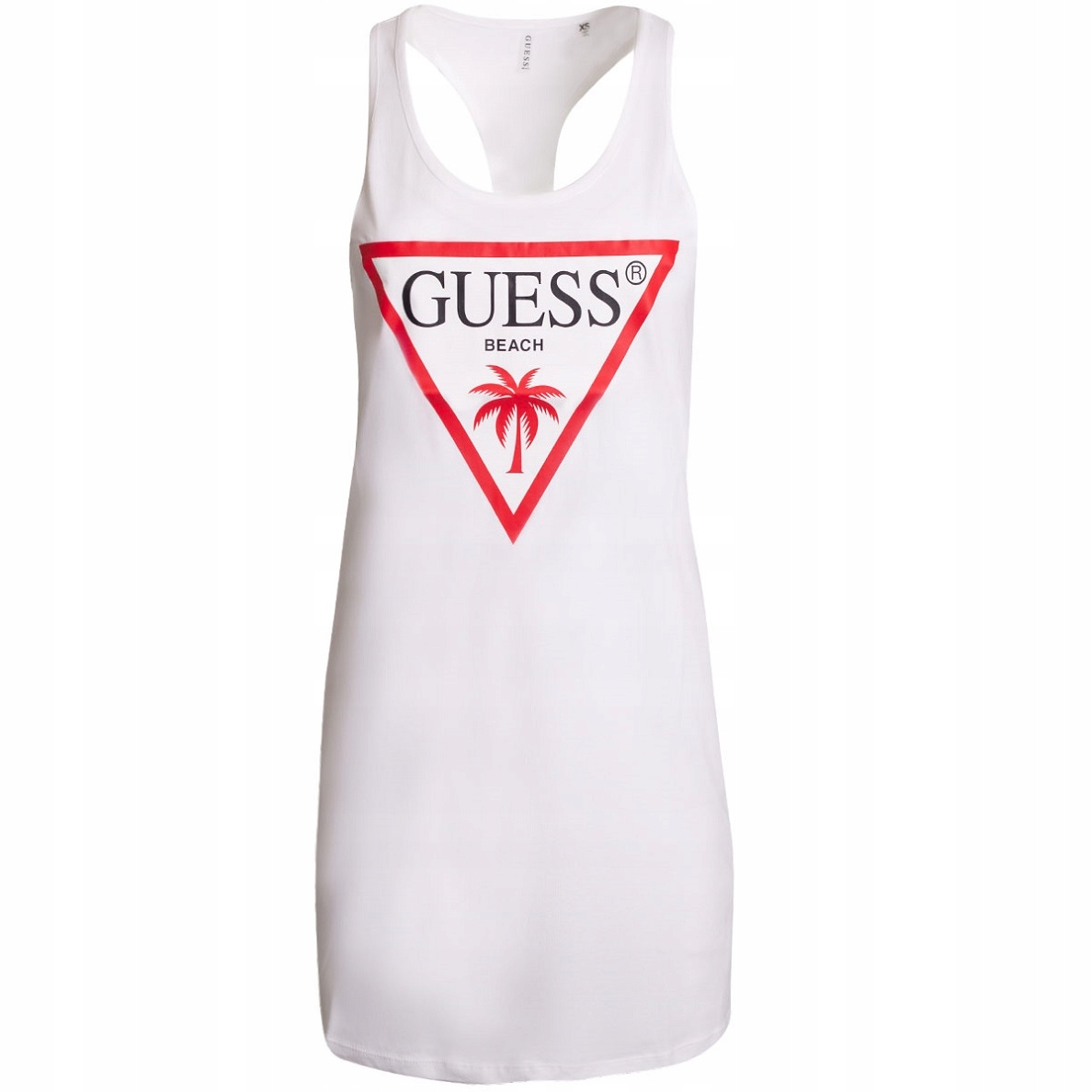 Guess Šaty Logo Tank Top Dress Bílé vel. S