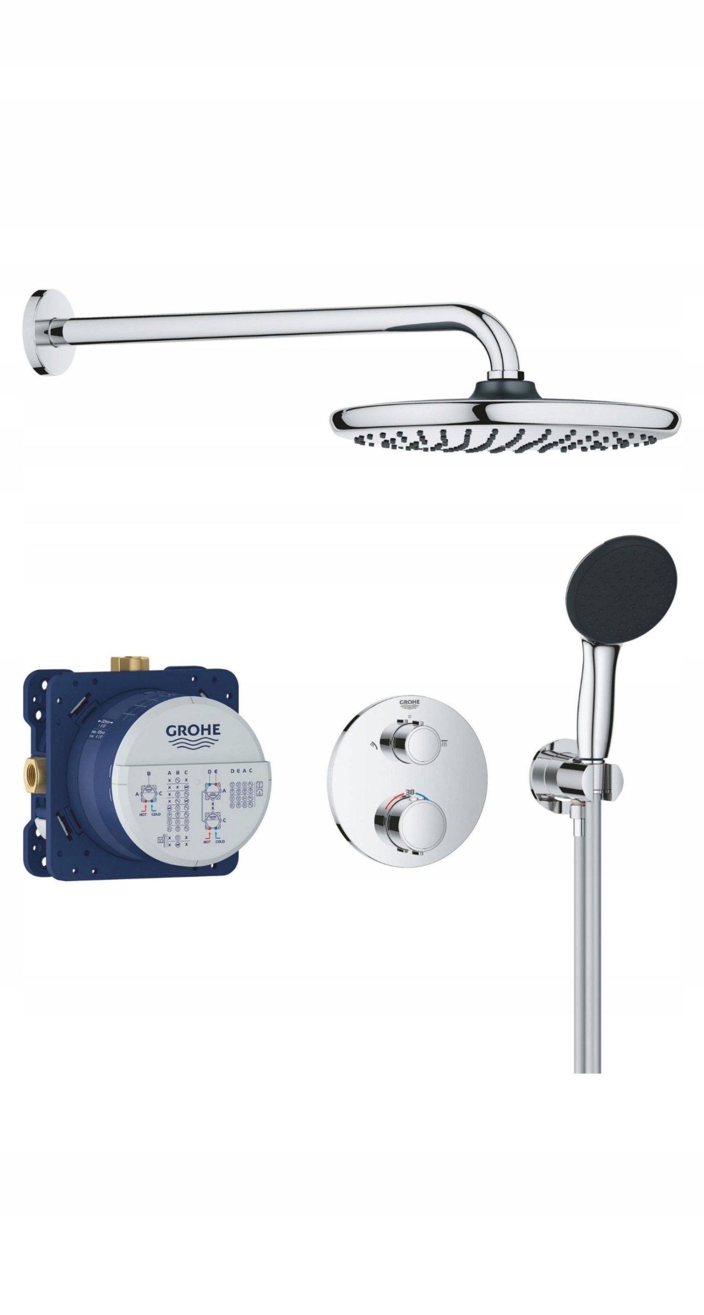 Zestaw Prysznicowy Podtynkowy Termostatyczny Grohe Vitalio Start 34883000