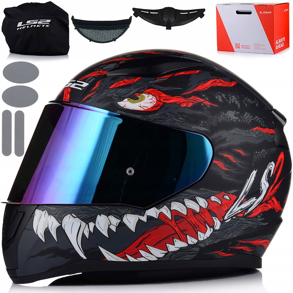 Motocyklová Prilba LS2 FF353 Rapid II Kaiju 06 Zrkadlovka S Dúhovým Sklom