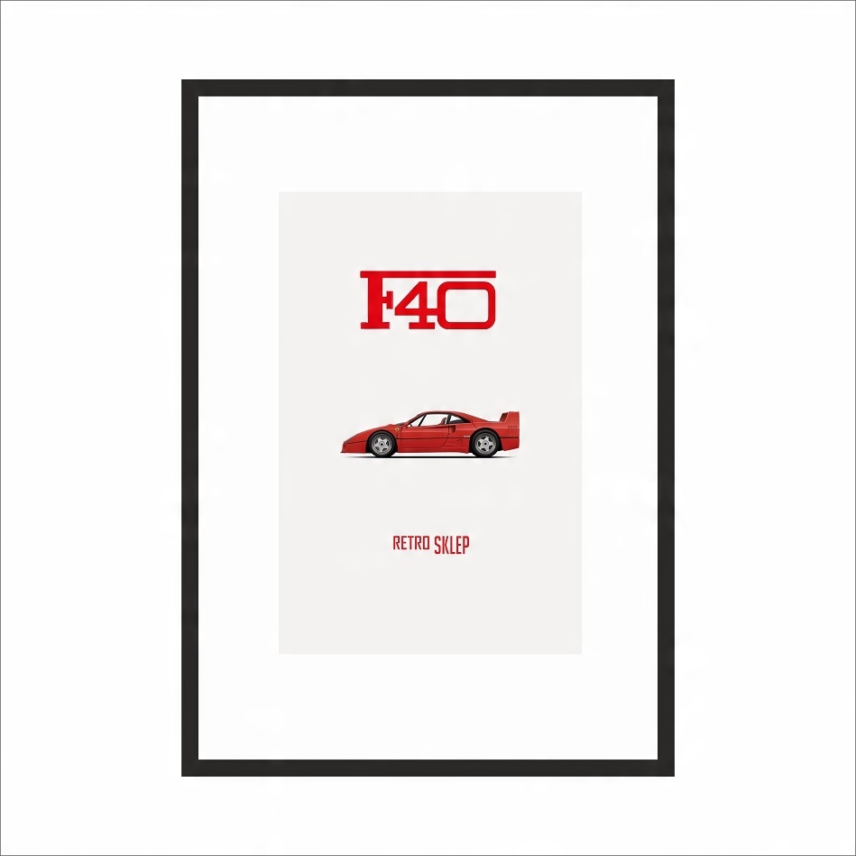

Obraz na ścianę Ferrari F40 ramka plakat