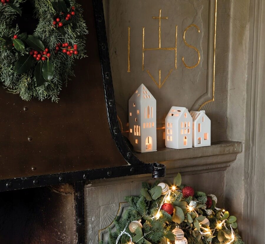 ŚWIECZNIK LAMPION LATARENKA Ratusz Rader Materiał wykonania ceramika