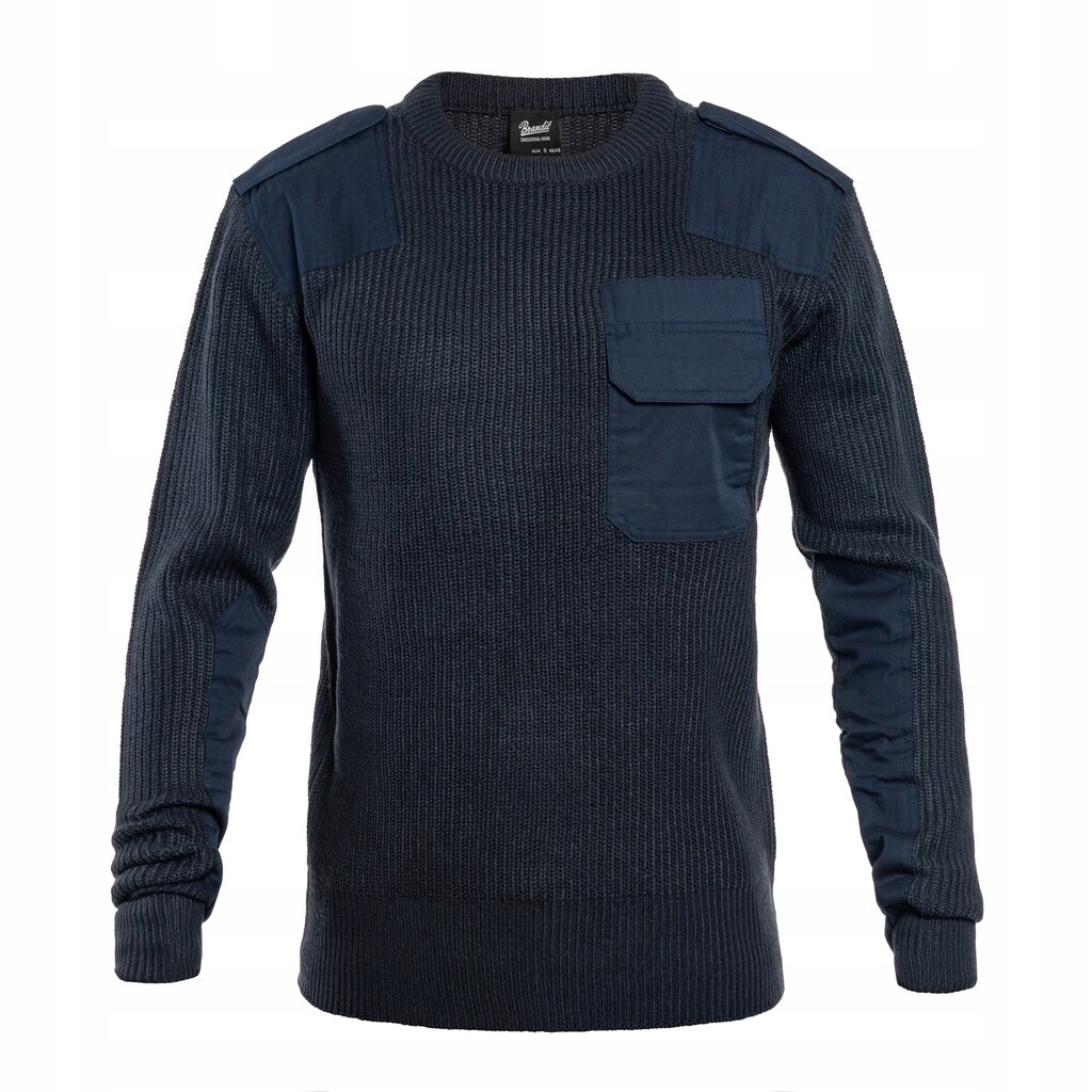Vojenský taktický svetr s pagonami, teplý Brandit Bw Pullover Navy XL