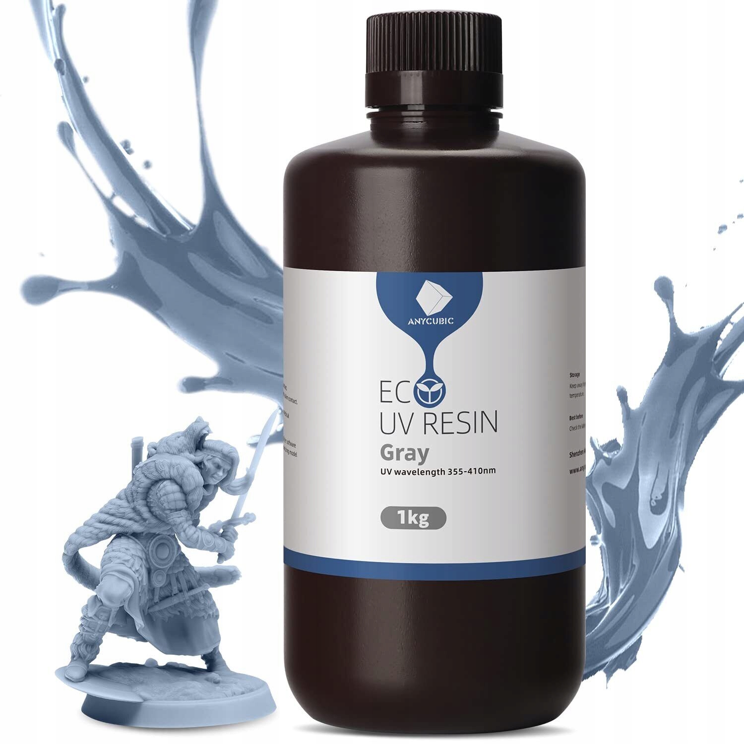 Żywica UV Anycubic Eco Plant Gray Szary Szara 1kg 1l do Drukarki 3D