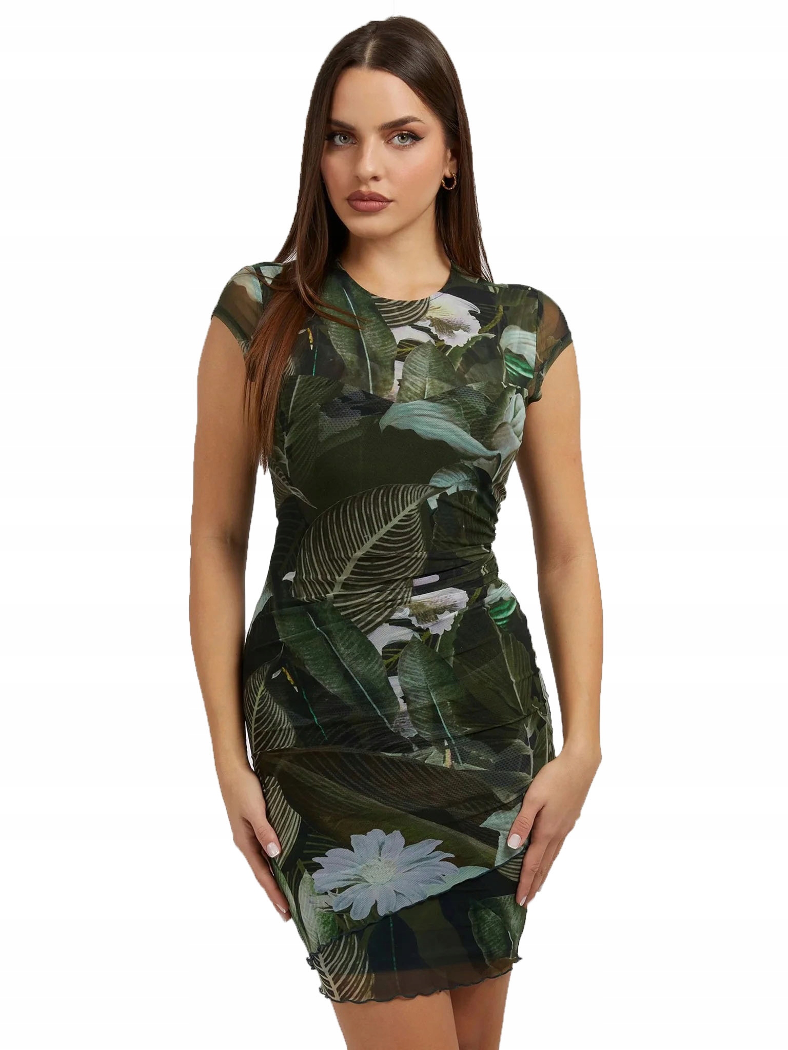 Guess Šaty Ss Aida Dress Zelené r.XS