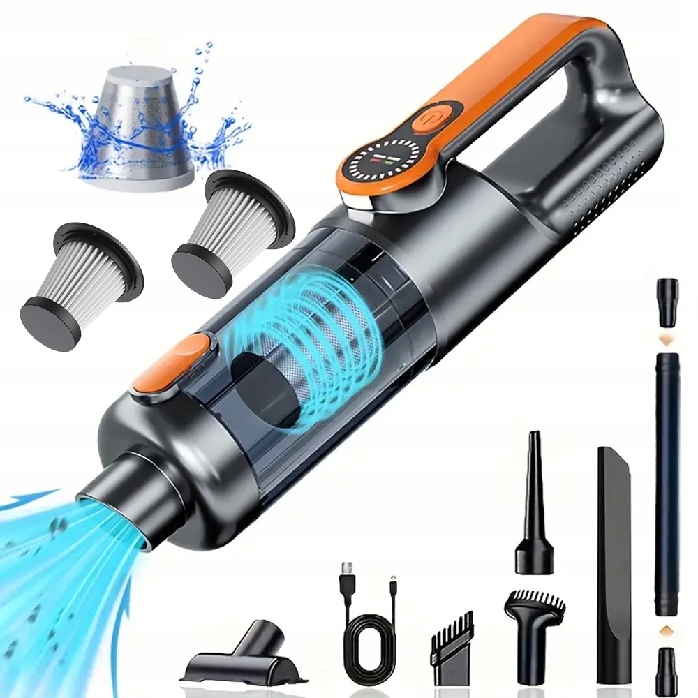 Vysavač Bezdrátový akumulátorový automobilový s výkonem 17000 Pa 6 Ah