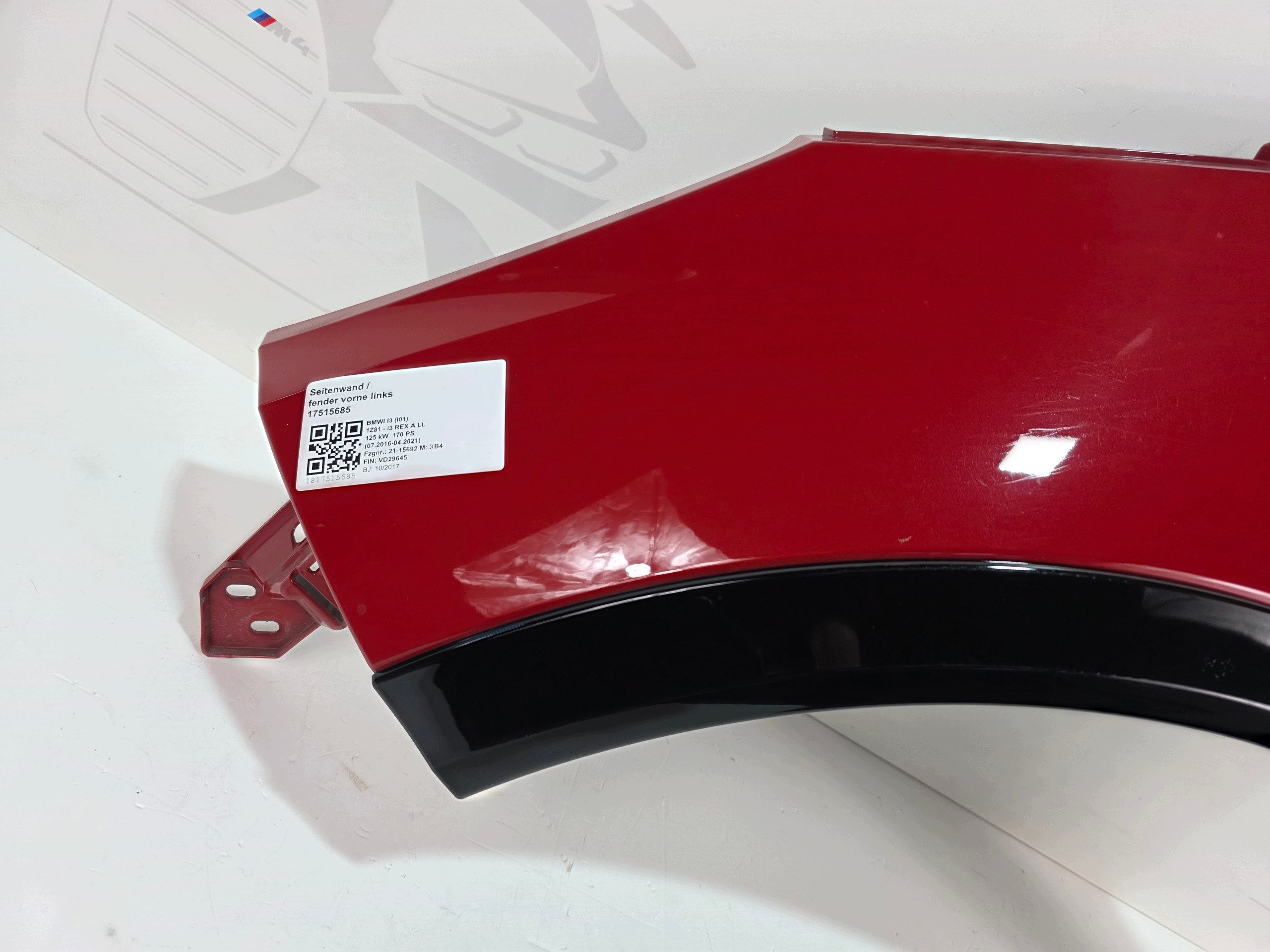 fender left front BMW I3 L12 LCI C32 MELBOURNE RED METALLIC