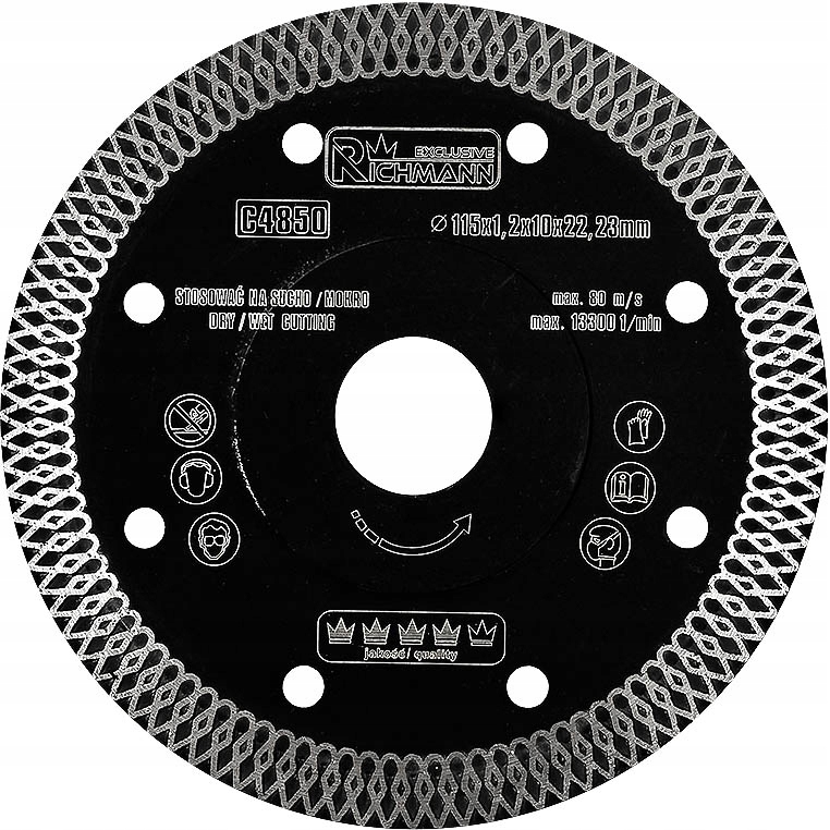 CORONA TARCZA DIAMENTOWA CIENKA PŁYTEK GRESU 125MM Marka RICHMANN