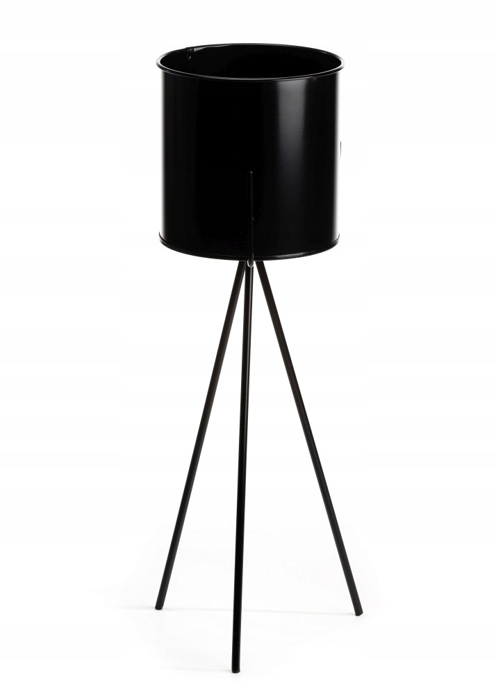 Kwietnik stojący metal czarny 65 cm LOFT osłonka Materiał wykonania metal