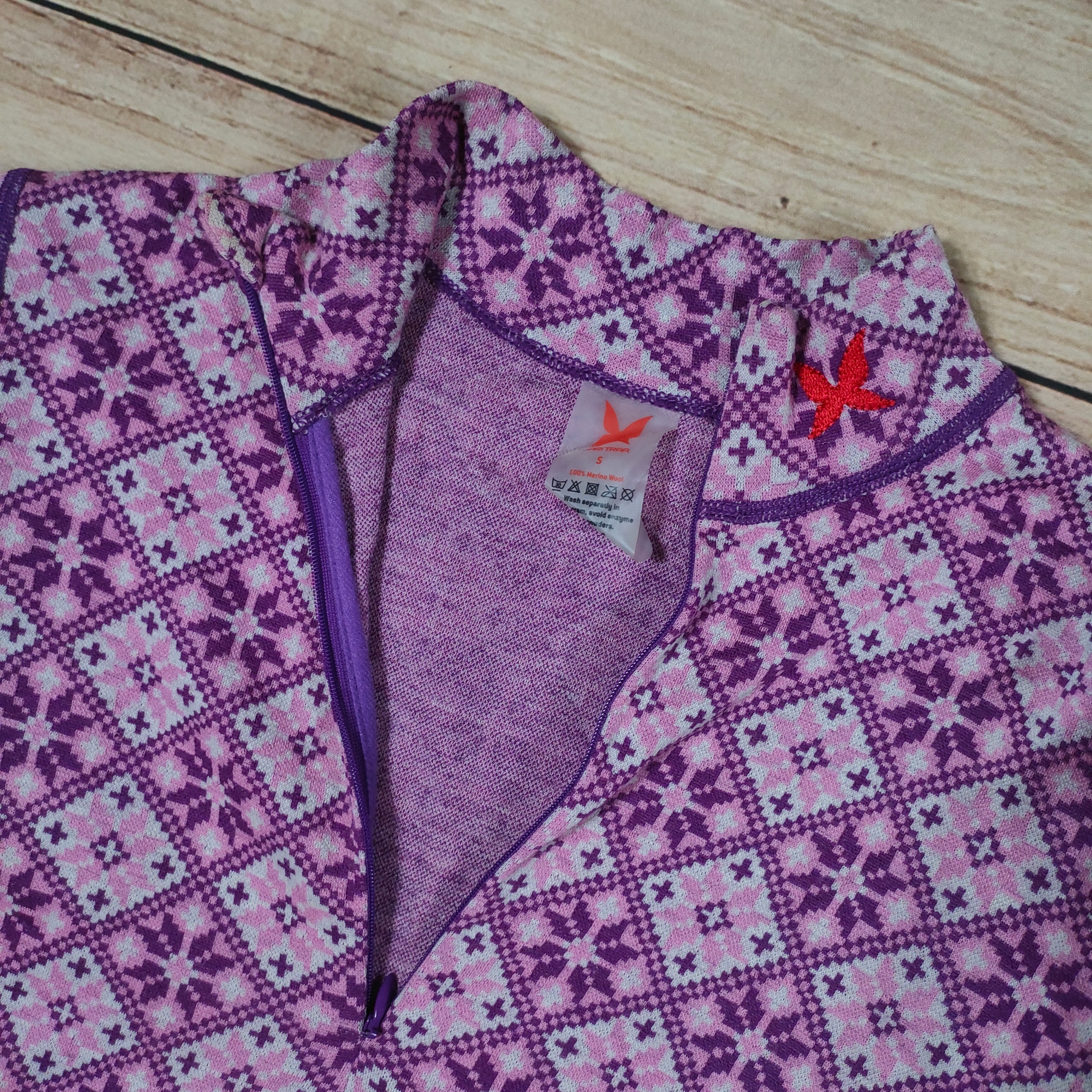 KARI TRAA Bielizna Termo 100 % Wełna Merino Wzór Logowana r. S Marka Kari Traa