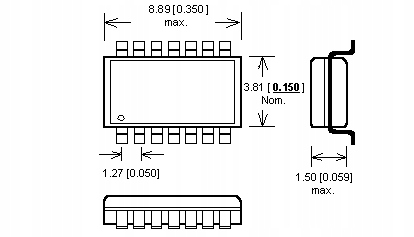 Adapter SOIC14 / SOP14 / SO14 (150mil)-PDIP14 ZIF Marka inna