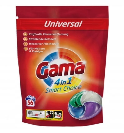 

Gama kapsułki do prania4in1 Universal 56Prań