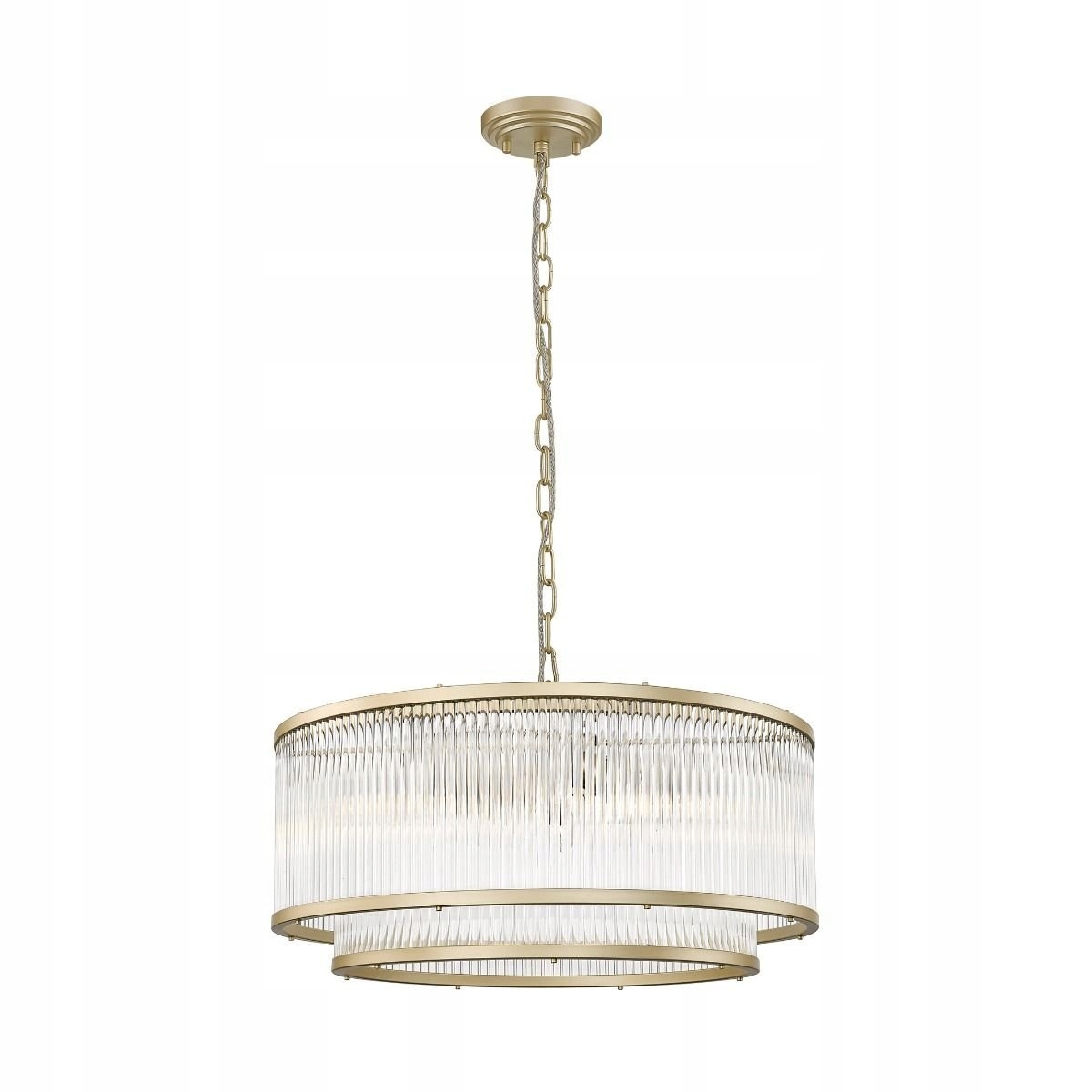 Závěsná lampa glamour s matným zlatem nad schody chodbu Sergio IP20