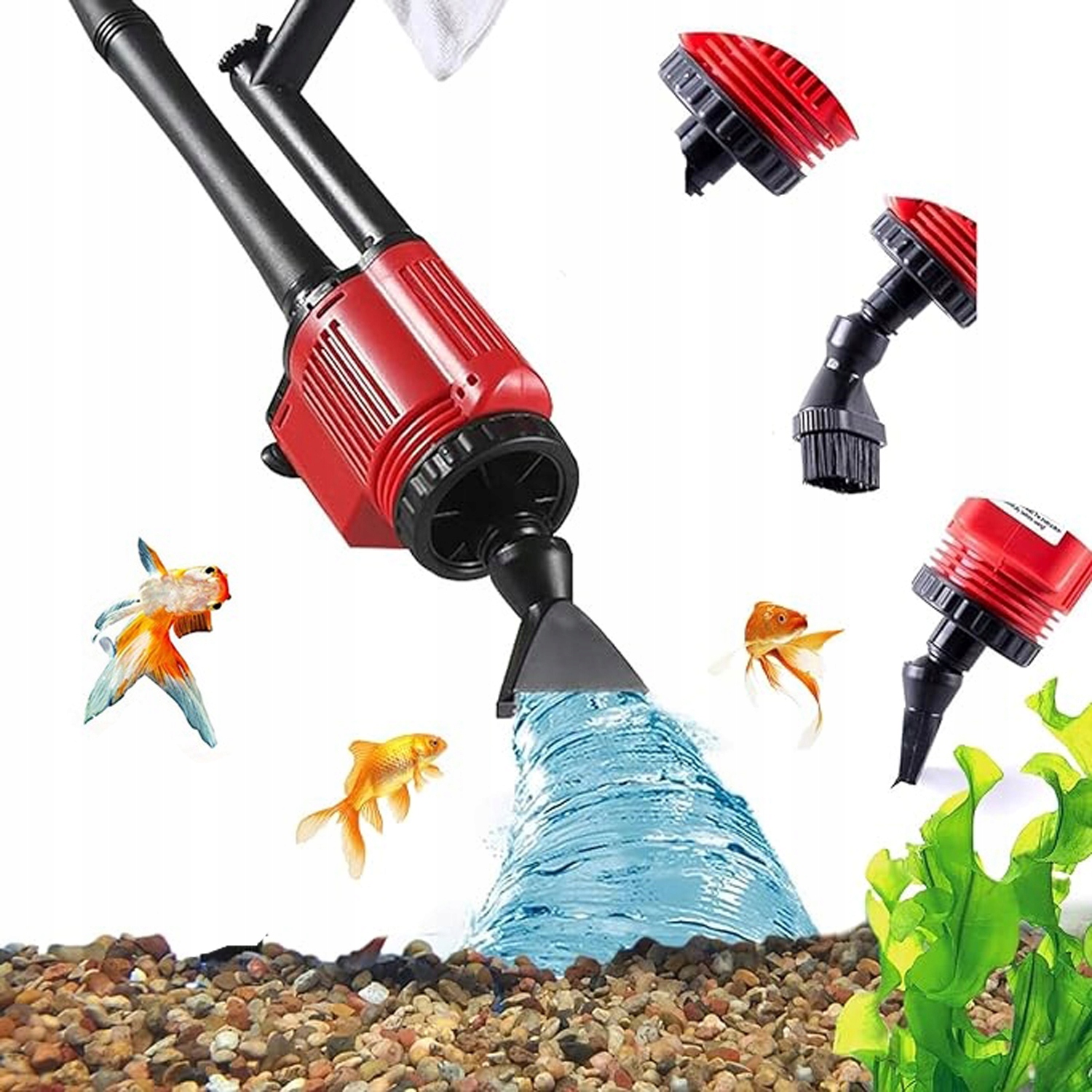 Levně Sada Elektrických Odmulčovačů Pro Akvárium S Pumpou 6 V 1