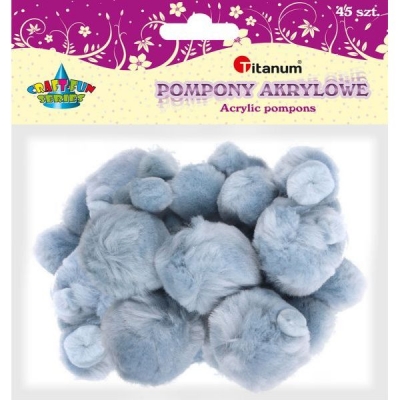 Pompony akrylowe 45 szt. Titanum
