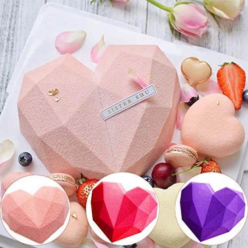 FORMA SILIKONOWA FOREMKA TORTU CIASTA SERCE 8 oczek Długość 29 cm