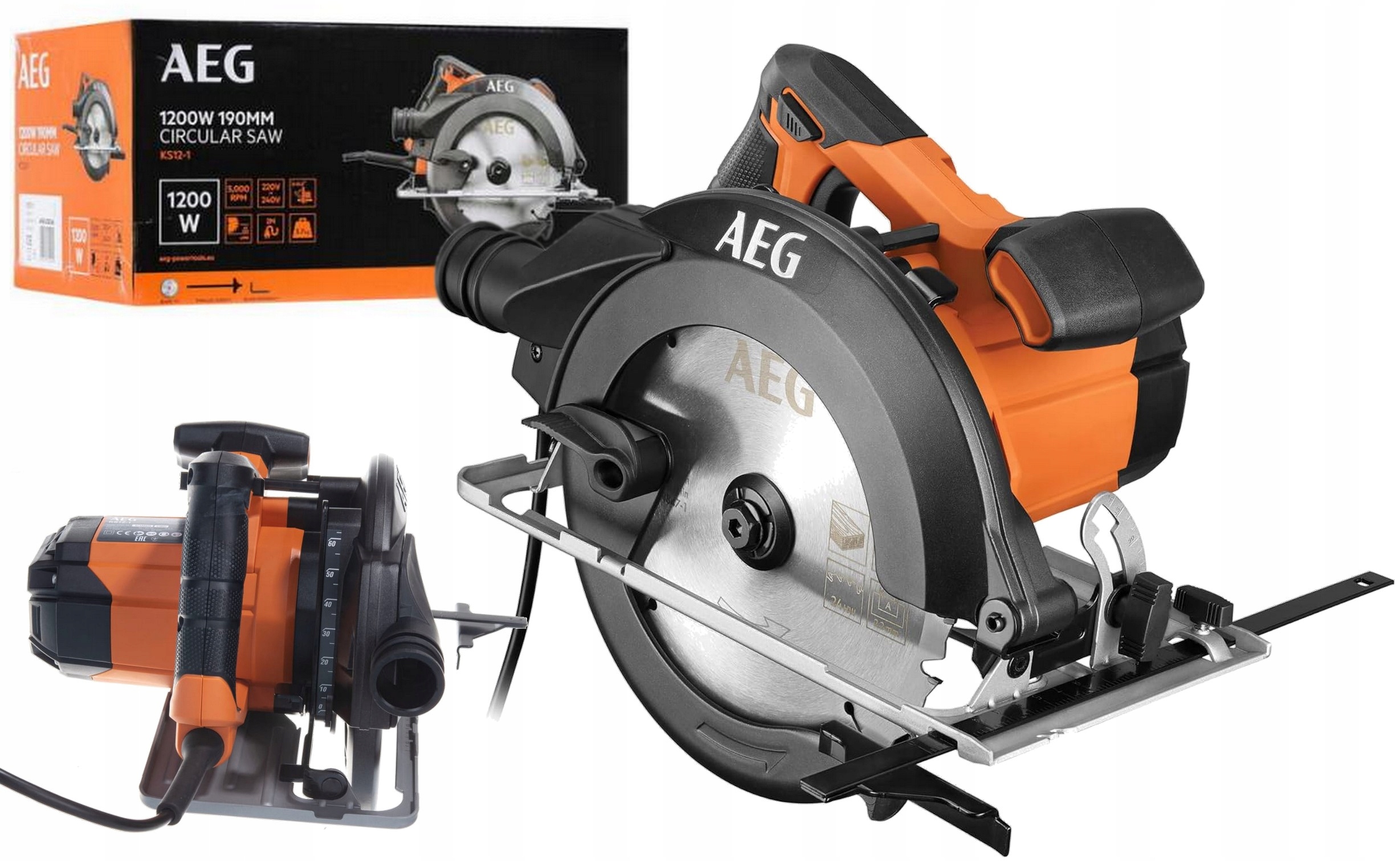 Aeg KS12-1 Pilarka Tarczowa Ręczna 1200W 190MM Piła Przecinarka