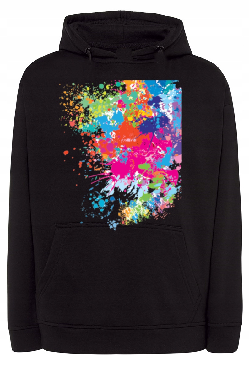 Mikina s pěkným potiskem Barvy Skvrna Abstrakce r.XL