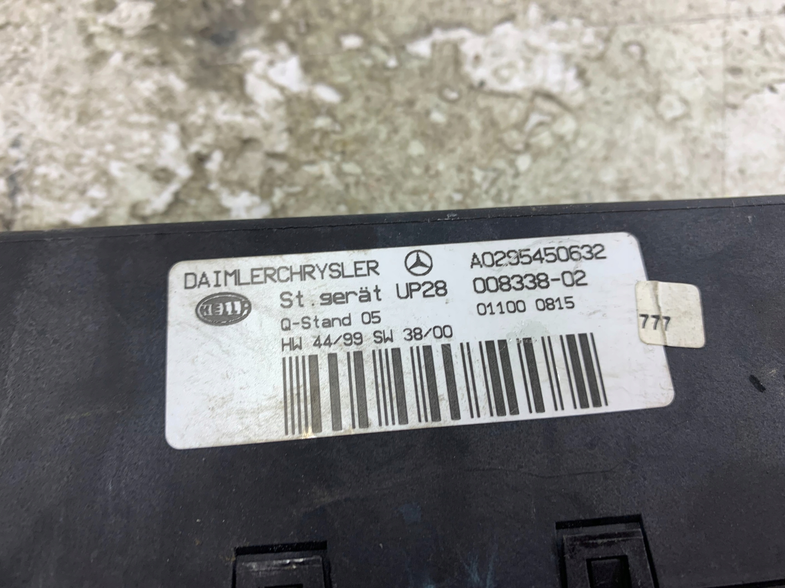 control unit MERCEDES W203 W208 A0295450632