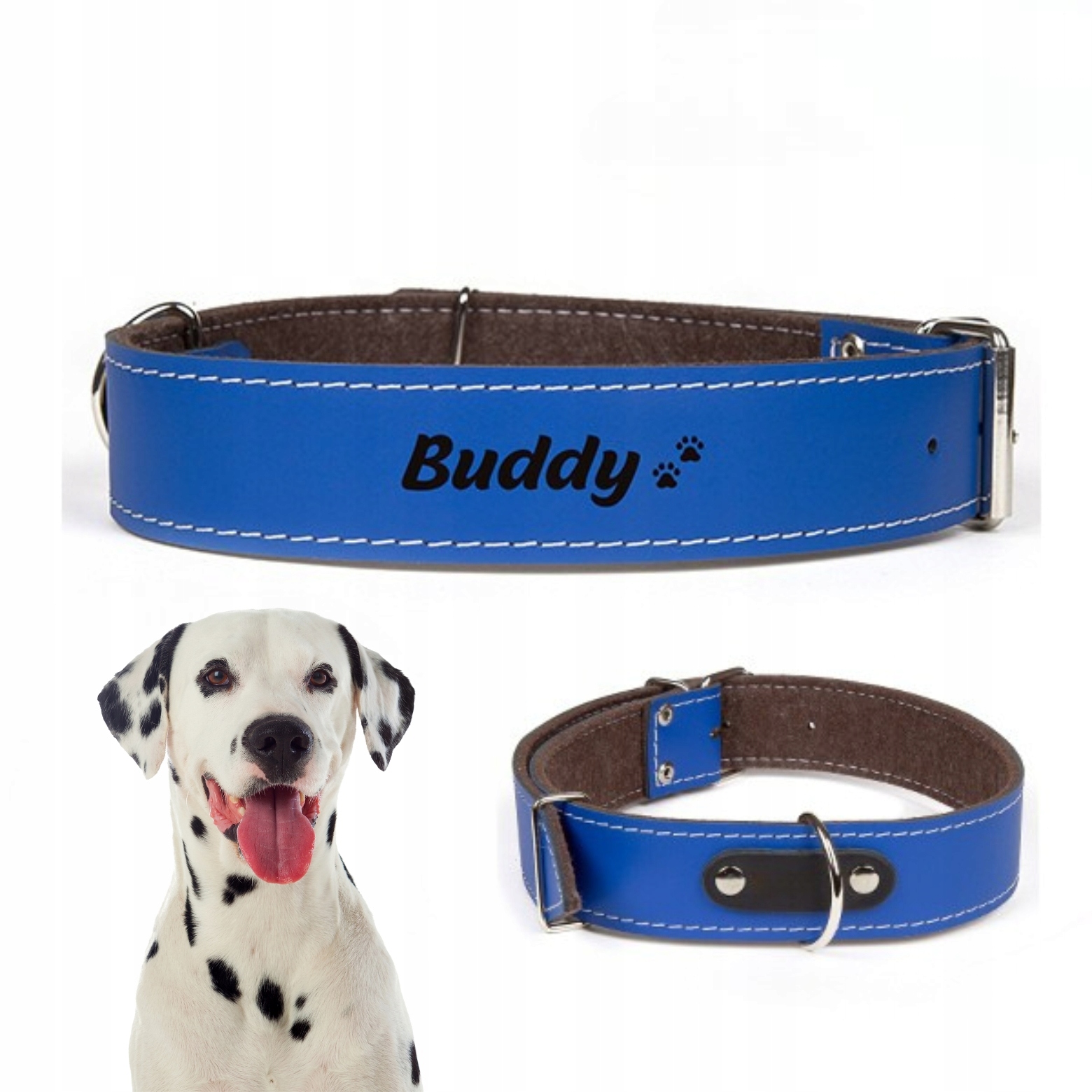 Levně Kožený obojek pro psa s gravírovaným jménem Bonus Dogeste XL
