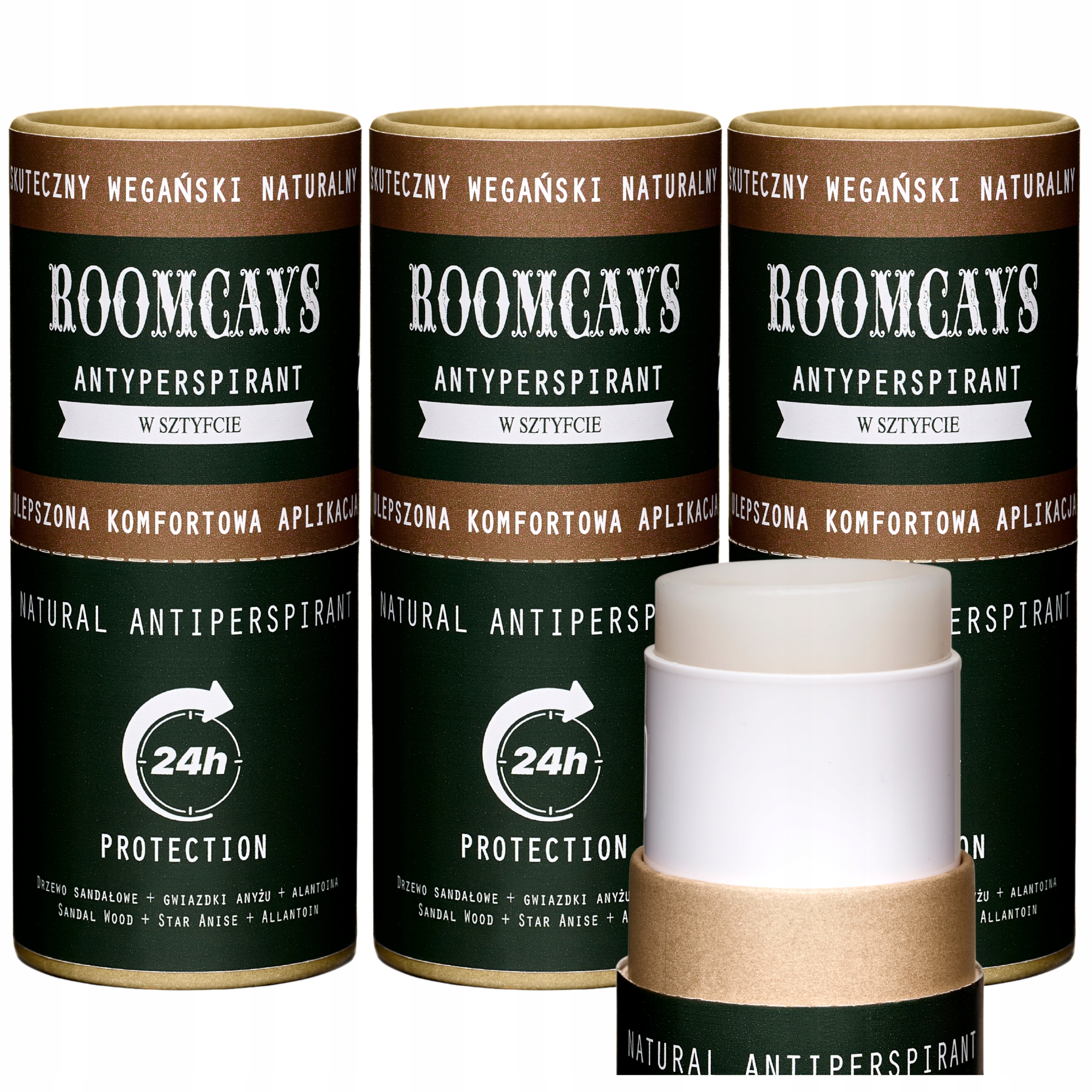 Antyperspirant Męski Bez Aluminium W Sztyfcie Naturalny Roomcays 45g