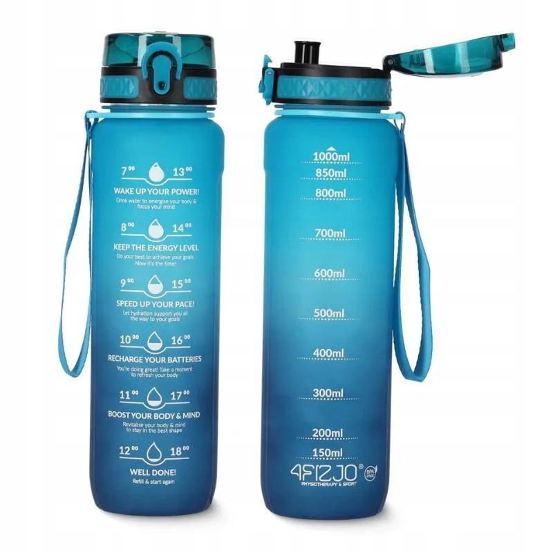 4FIZJO Butelka tritanowa na wodę 1000 ml, Niebieska