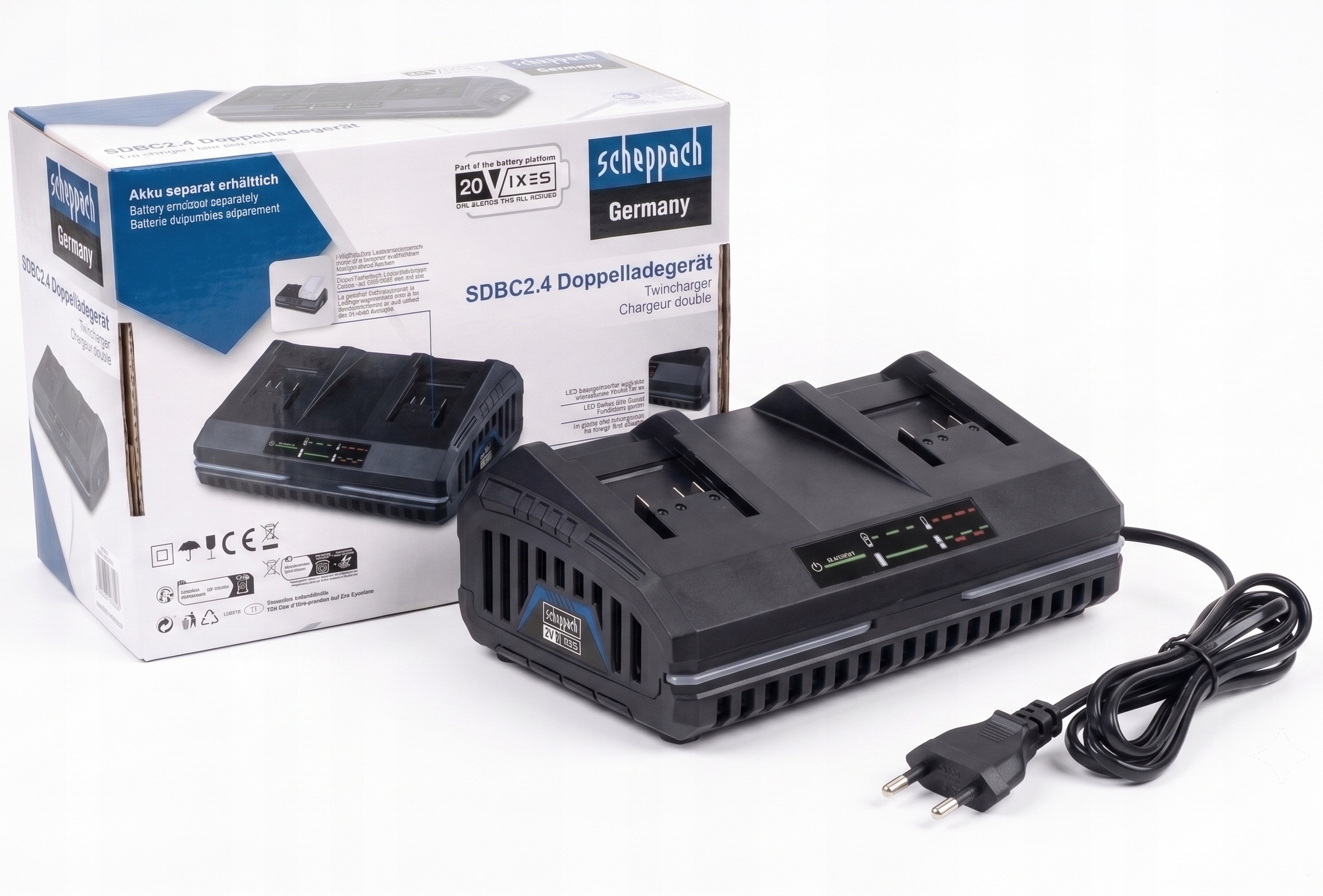 Duální nabíječka SDBC2.4 20V Ixes Scheppach