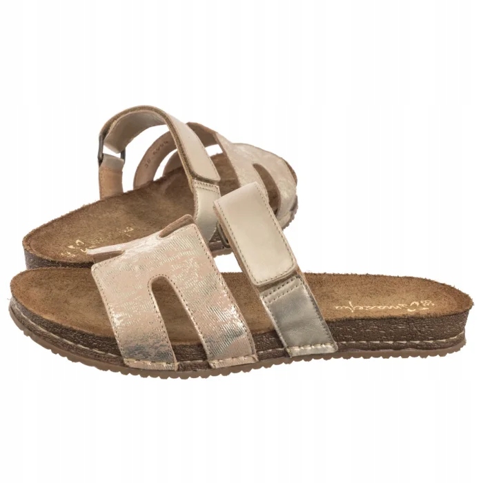 Kožené boty Dámské Nazouváky Maciejka Zlaté 06994-25/00-5 Gold