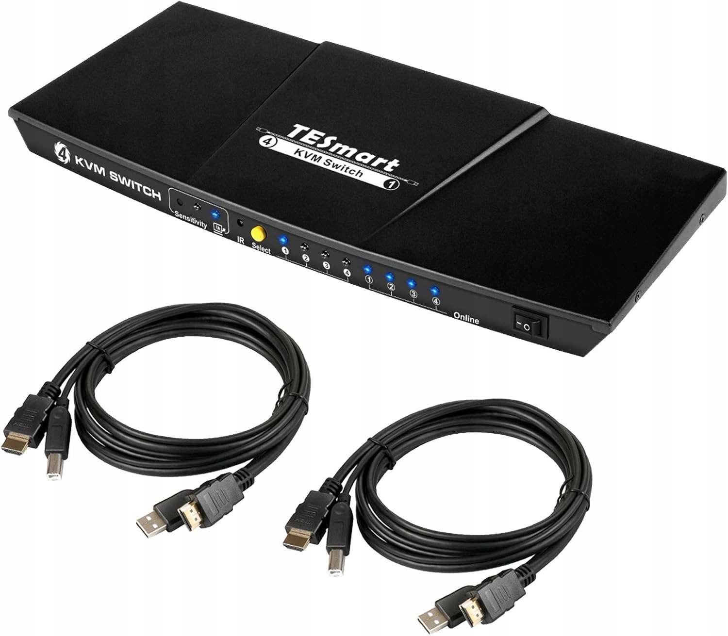 Kvm přepínač 4K Ultra Hd 30Hz 4 x Hdmi Usb 2.0