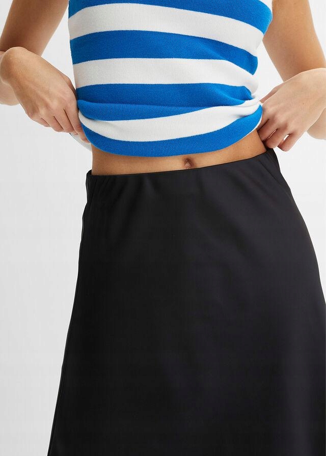 Bonprix yxi DŁUGA SPÓDNICA SATYNOWA 44 Wzór dominujący bez wzoru