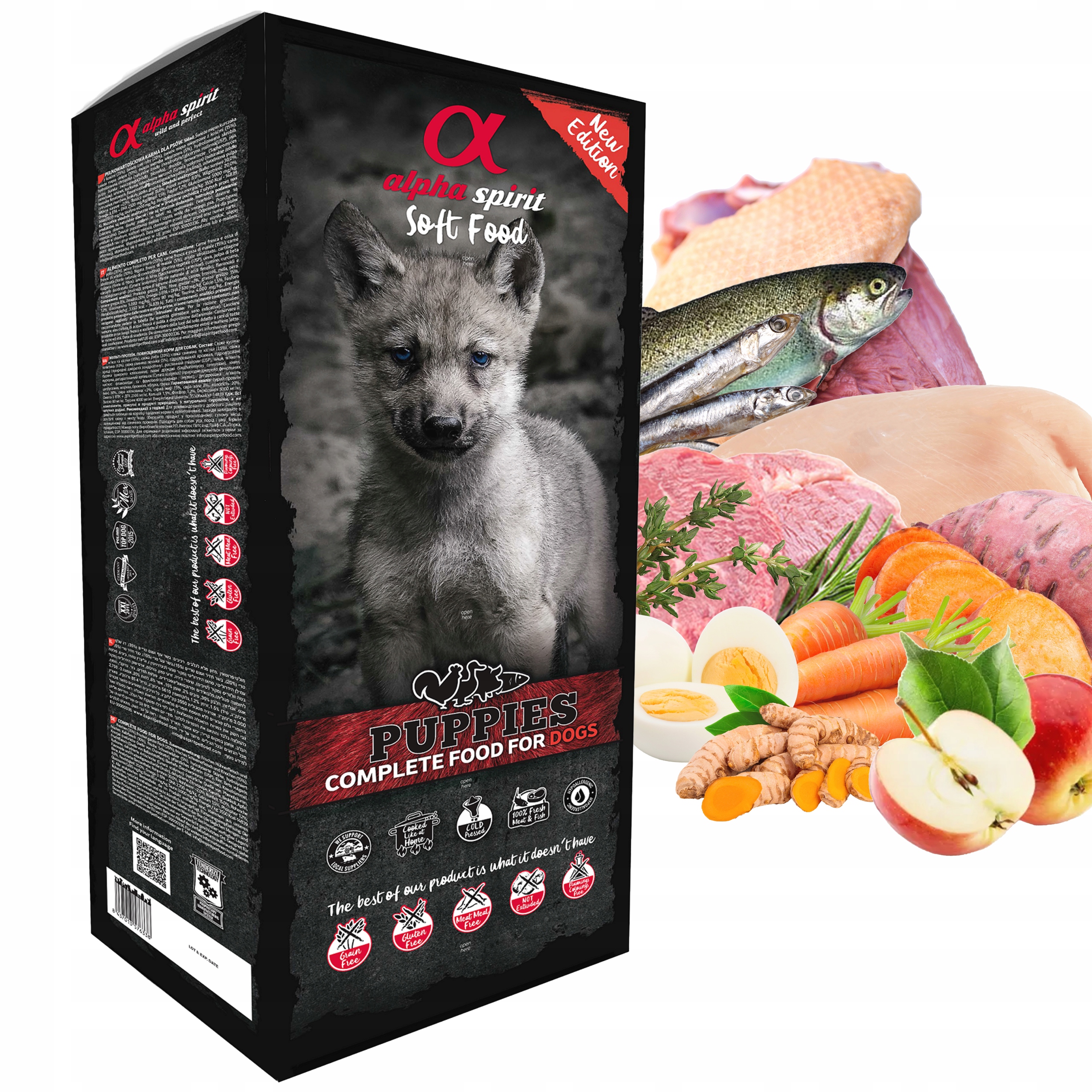 Levně Alpha Spirit Semi-Moist Complete Puppies, polovlhké krmivo pro psa 9 kg