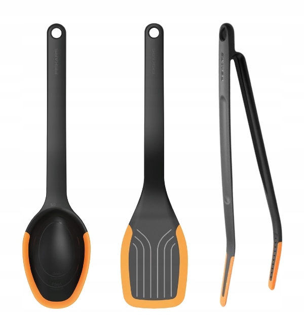 Fiskars Functional Form 1027306 Zestaw Kuchenny Łyżka Szpatułka +szczypce