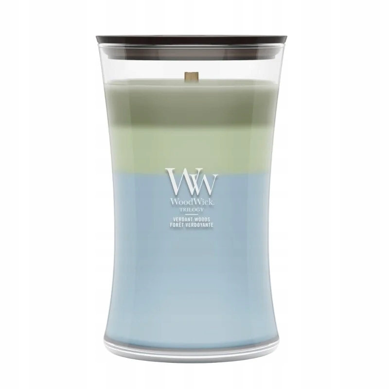 WoodWick Verdant Woods velká vonná svíčka Trilogy 610g