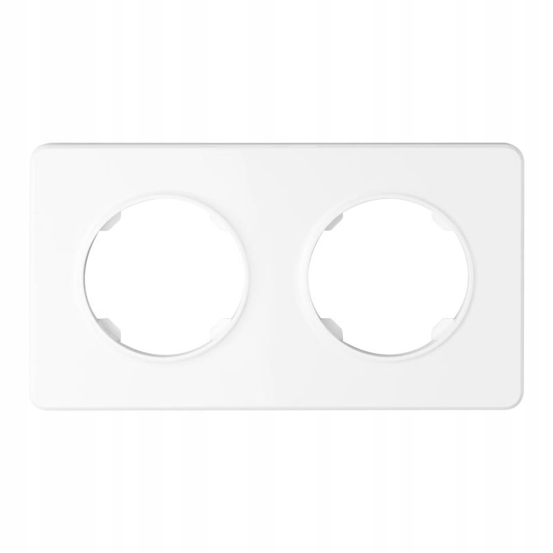 

Ramka podwójna plastikowa Biała Oval Electromalt