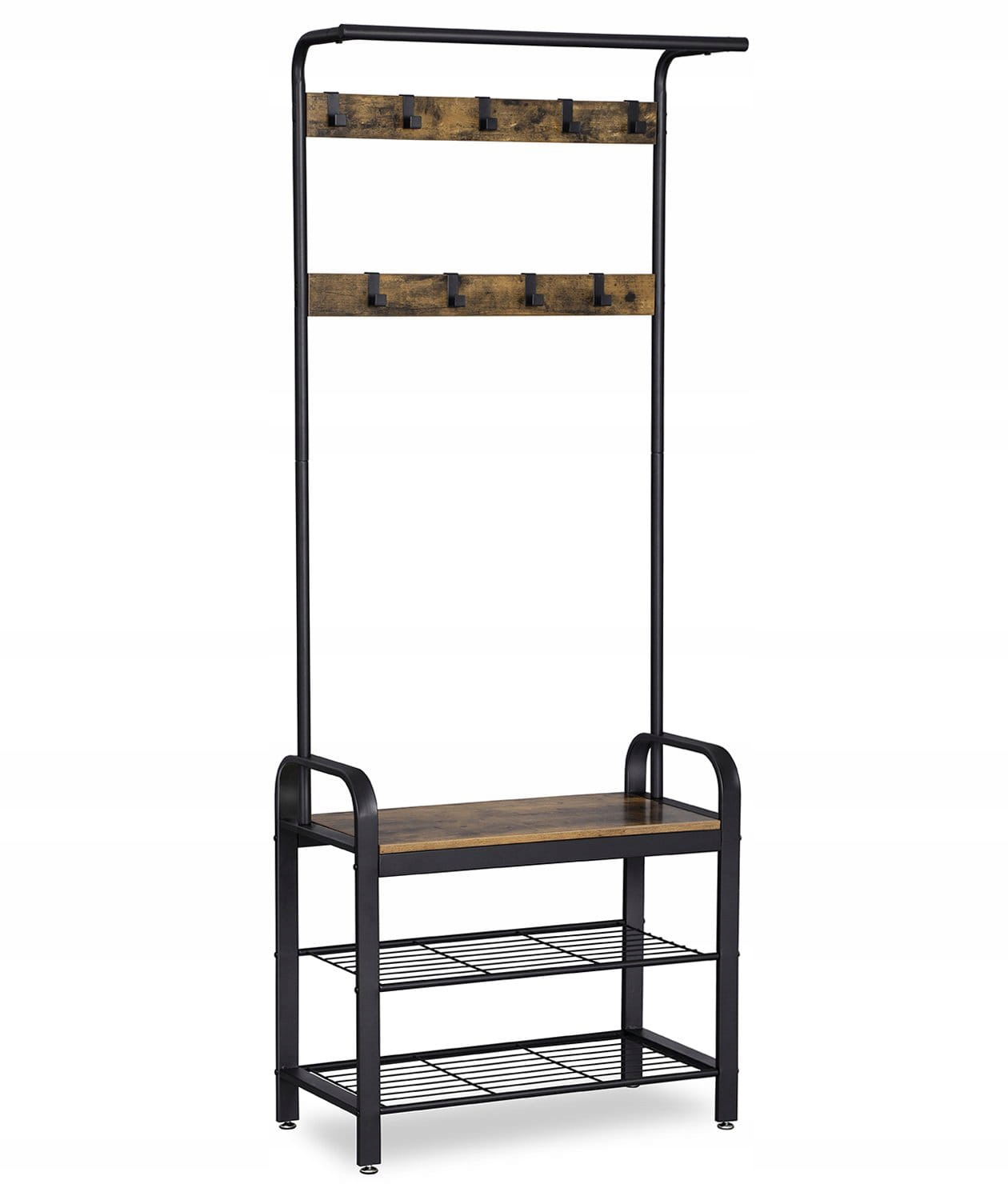 Vešiakový Stojan Na Oblečenie S Policami 72X34X183 CM, Maximálne Zaťaženie Háku 3 Kg