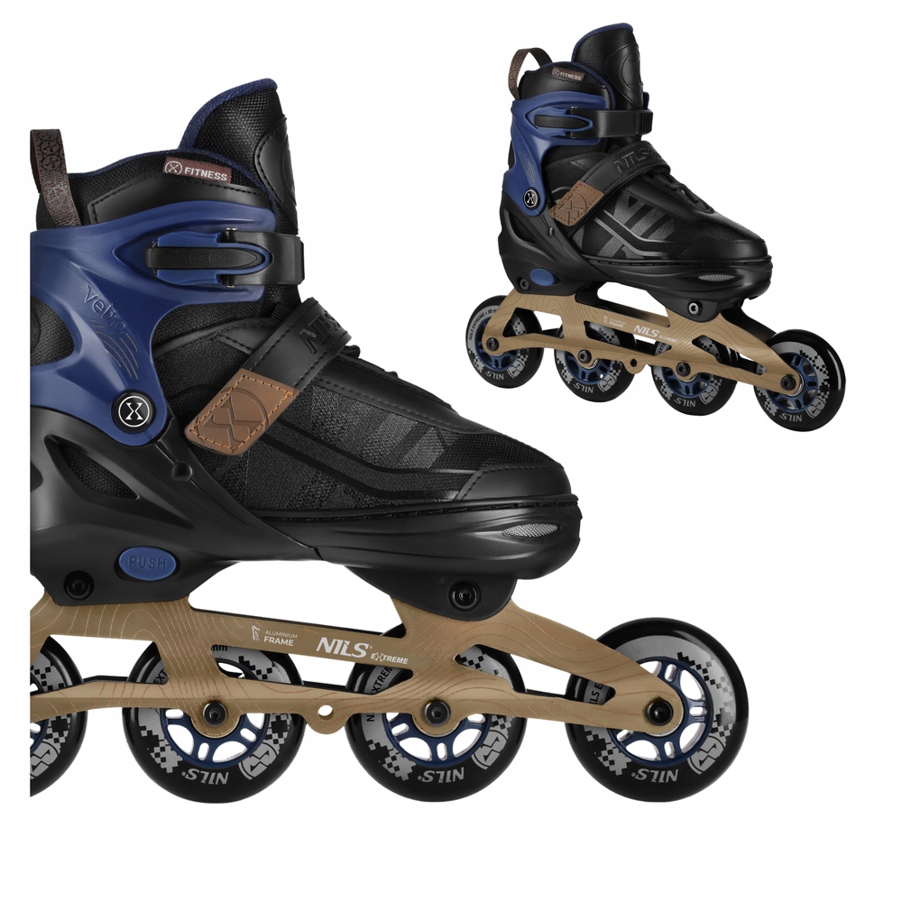 Brusle 2v1 Kolečkové Brusle s regulací Rekreační Pro Mládež Kaučukové Nils 42-45