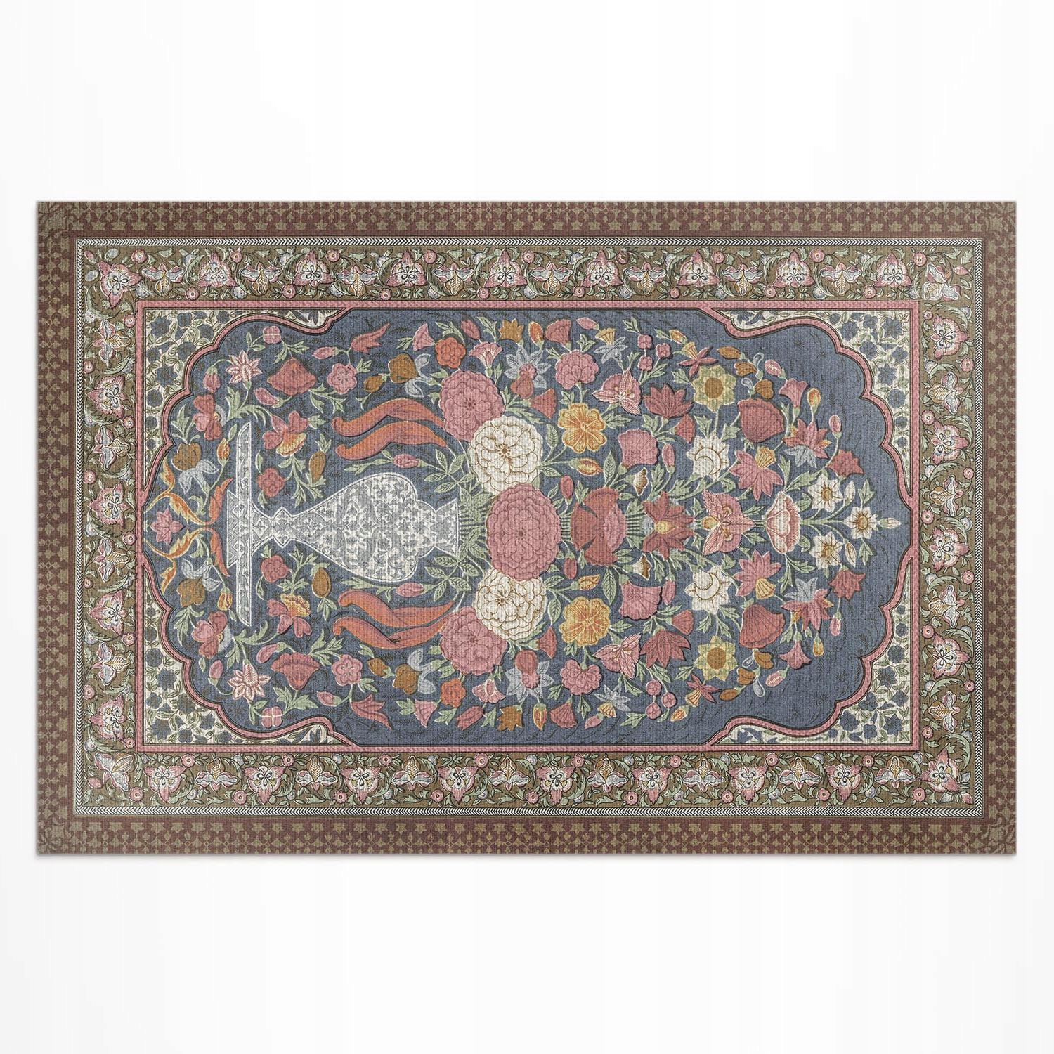 Terasový vinylový koberec Outdoor Rozmer: 210 x 140 cm Kytica kvetov vintage
