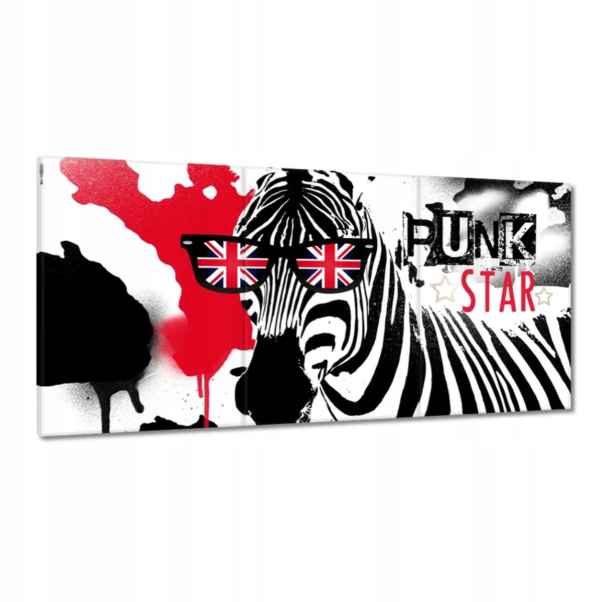 Obrazy 180x90 Zebra Punk Star Okuliare