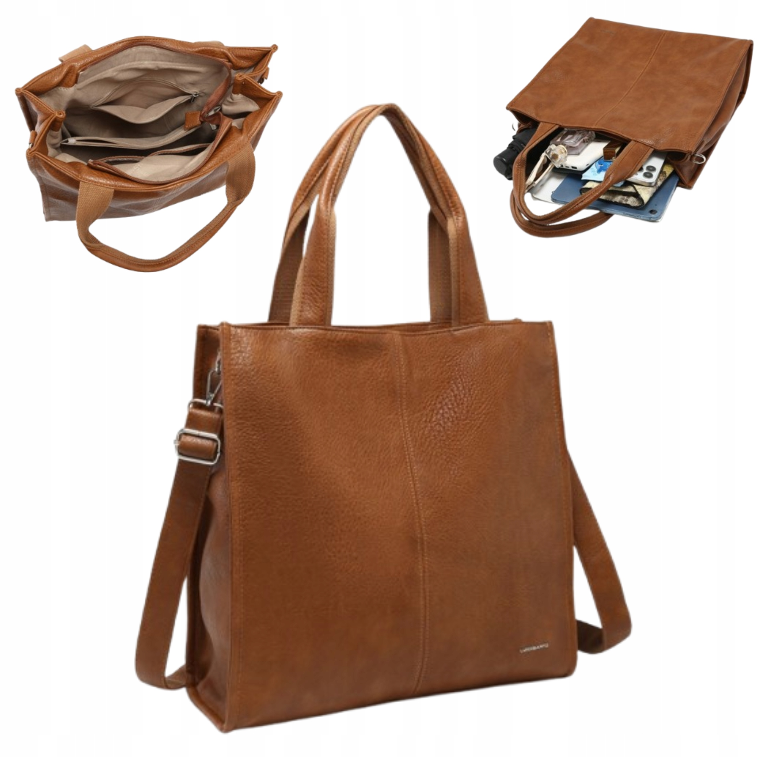 Luigisanto Dámská kabelka Hnědá Shopper Městská Módní Na Rameno Na Ruku