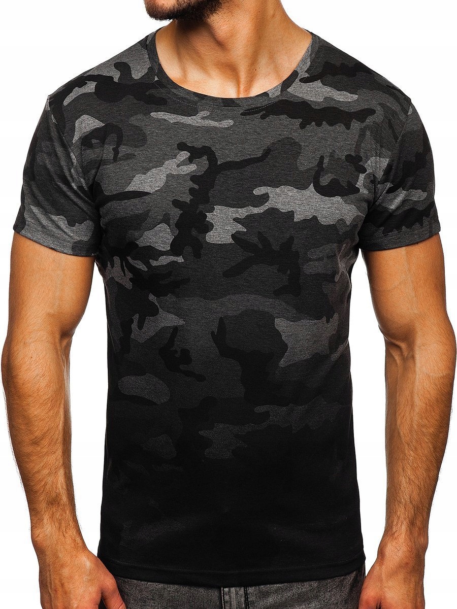 

T-shirt Męski Koszulka Grafitowa S808 Denley_m