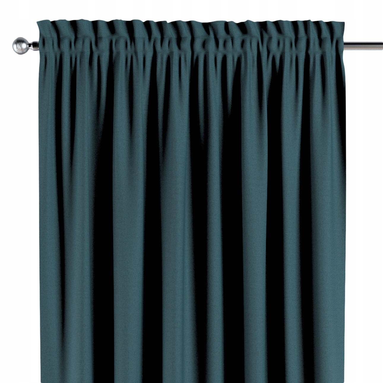 Záves na kanáli s ofinou 1 ks 130x245 cm modrý