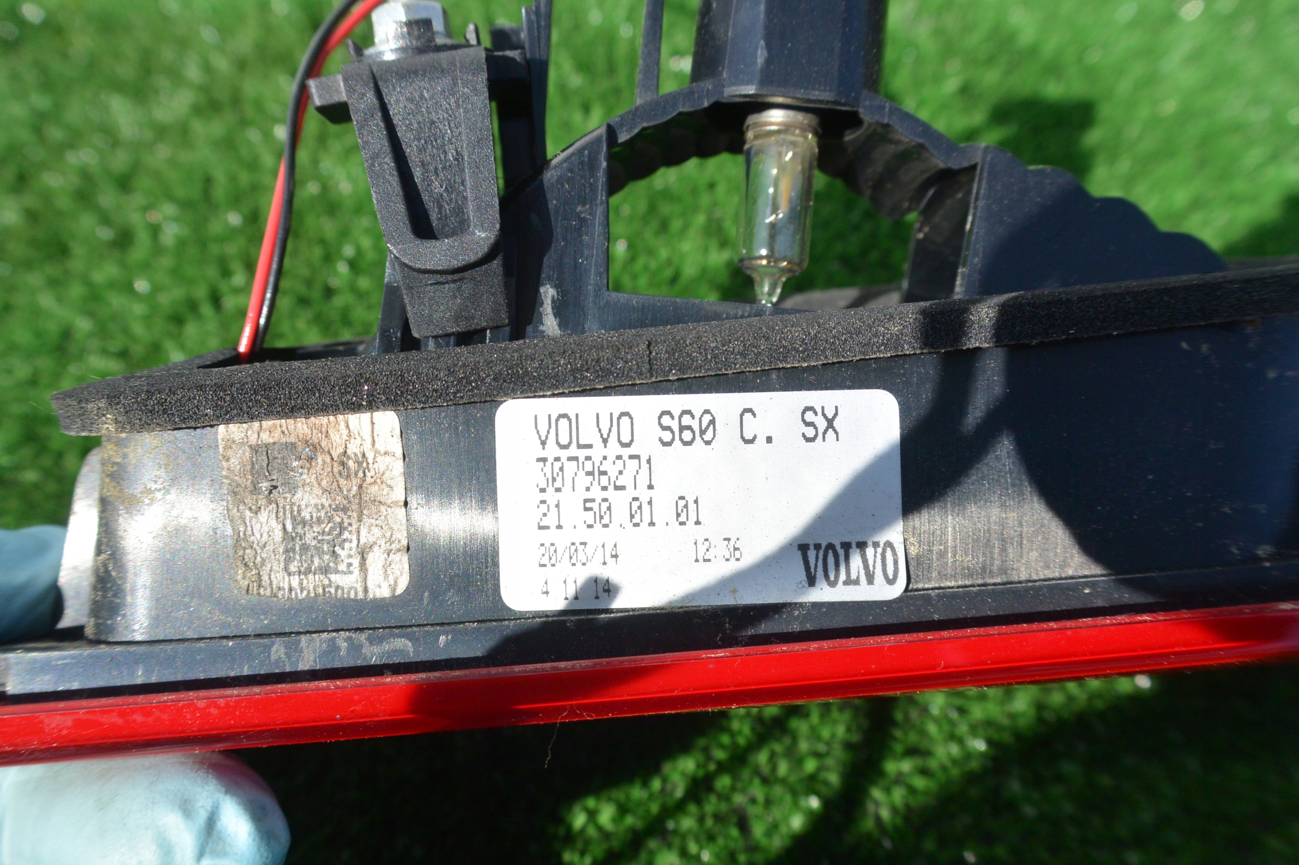 light bonnet rear part KPL right left VOLVO S60
