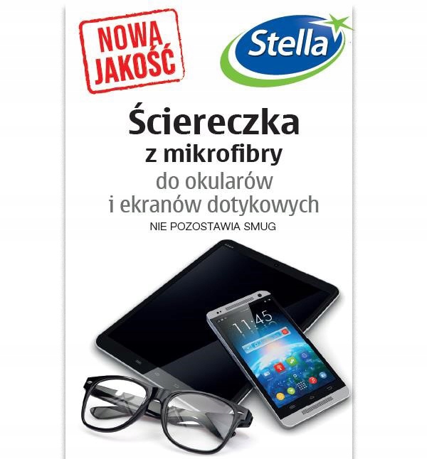 

Ściereczka z mikrofibry do okularów Ekranów Stella