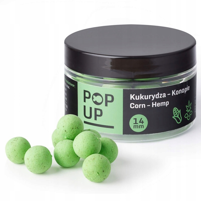 Kulki Haczykowe Carp Target Pop Up Kukurydza Konopie Sweetcorn 14mm 125ml