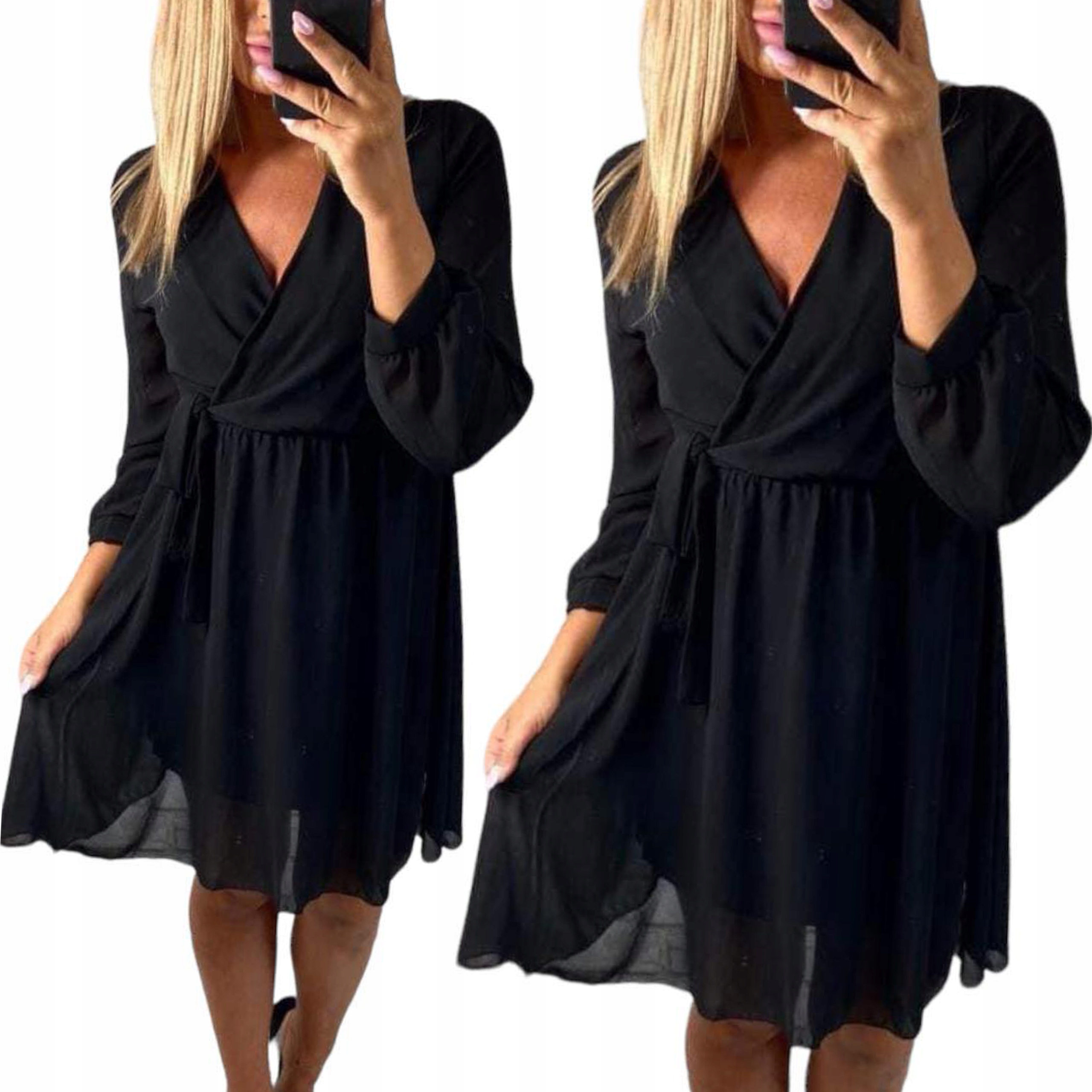 V770 Elegantní Šaty Perla Černá vel. 46 (3XL)